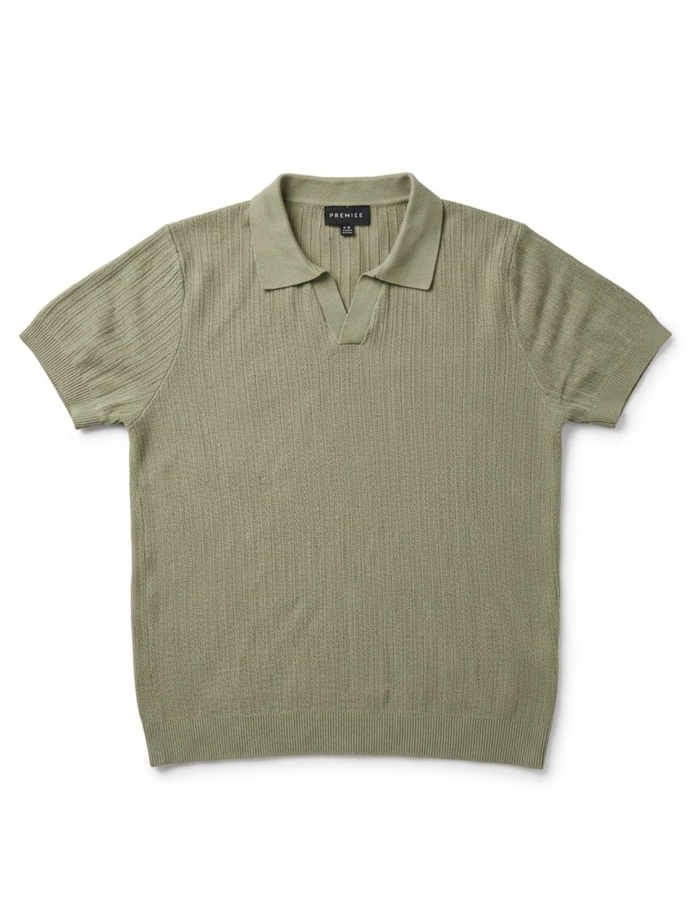 Premise Sage Green Knit Polo - Men's Short Sleeve